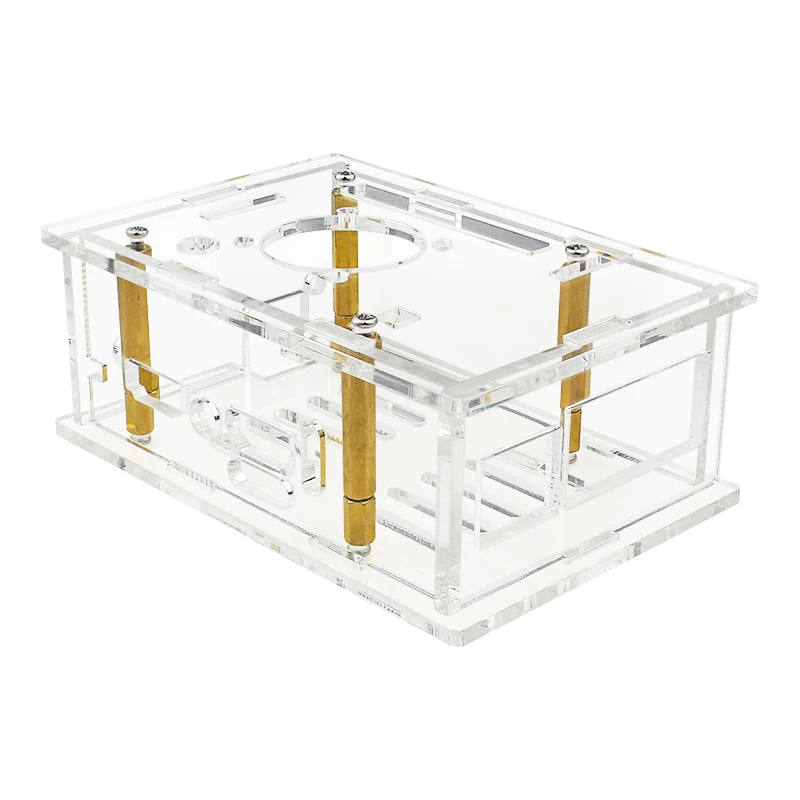 Orange Pi 5 Max Acrylgehäuse, transparente Schale, Lüfter, Aluminium-Kühlkörperantenne, optionale Schutzbox für Orange Pi 5 Max