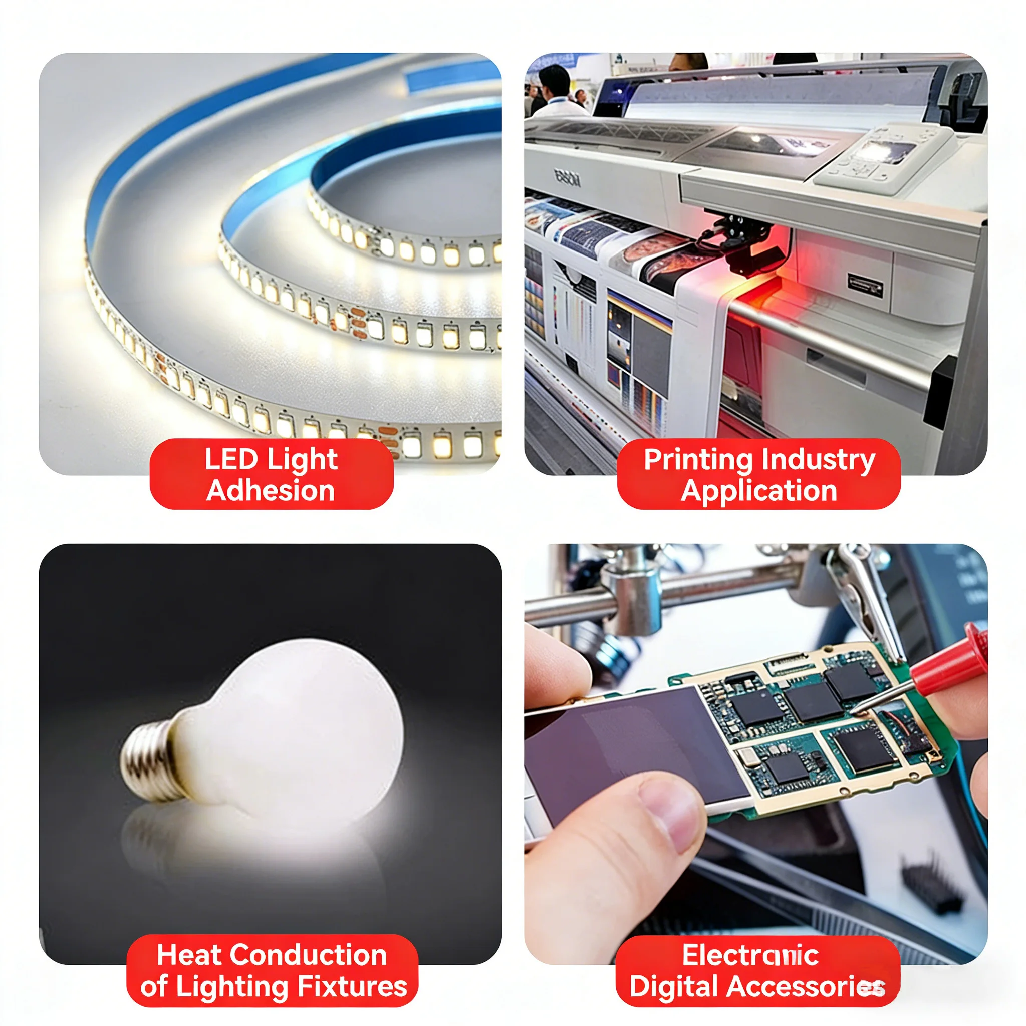 Thermal Conductive Double-Sided Tape - Efficient Heat Transfer, Strong Bonding, Heat Resistant, Ideal for Electronics/LED/Chip C