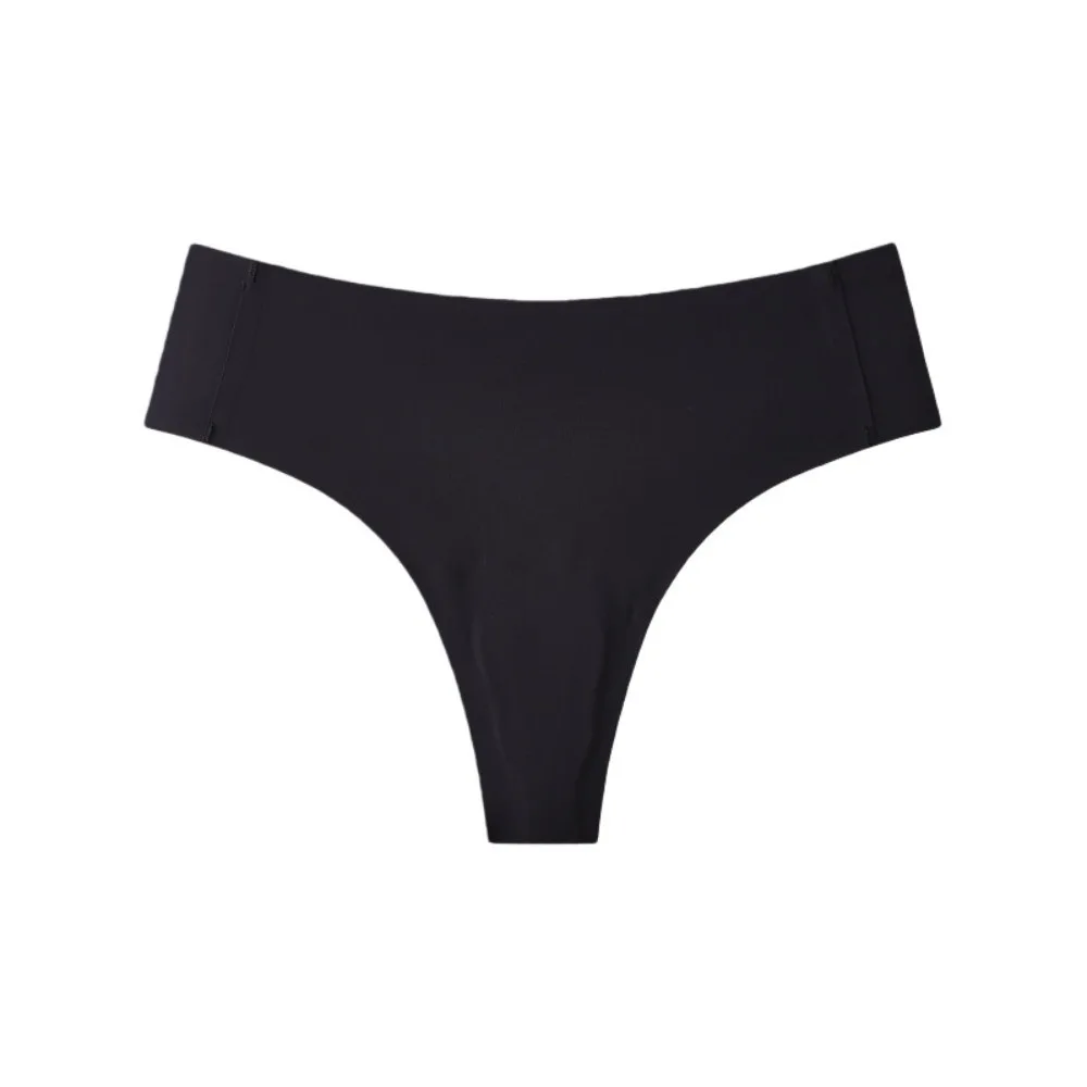 

Extended and Widened Inner Lining Ice Silk Panties Thin Low Waist Seamless Briefs Breathable Comfortable Yoga Triangle Underwear