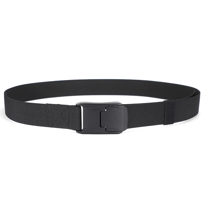 New Stretch Belt For Men and Women Hard Quick Release Buckle Strong Real Nylon Unisex Elastic Belt Overalls Work Belt