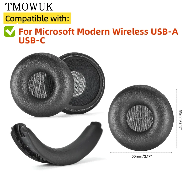 Replacement foam Ear Pads for Microsoft Modern Wireless USB-A USB-C Gaming Headphone.