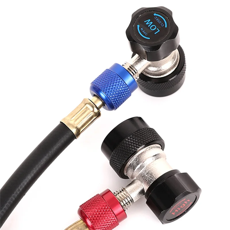 

Компактный компрессор переменного тока R134A R-134A, ручной адаптер быстрого соединения, кондиционер, разъемы 1/4 SAE, аксессуары