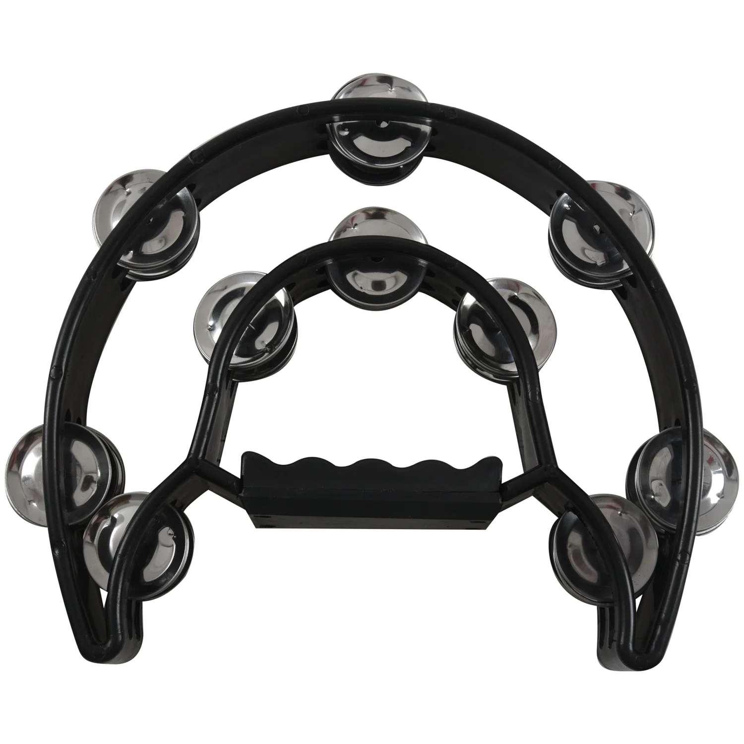 

Compact Double Half Moon Music Tambourine Percussion Tamborine Drum Durable