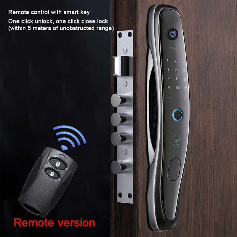 New Biometric Tuya WIFI APP Remote Camera Electronic Smart Door Lock Password Electronic Fingerprint Locks Key IC Card Unlock