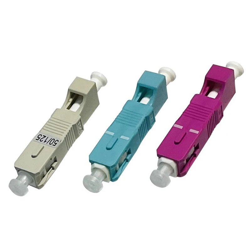 Connettore di conversione in fibra ottica, LC femmina a SC maschio SM 9/125 mm 50/125 Convertitore adattatore ottico ibrido in fibra ottica