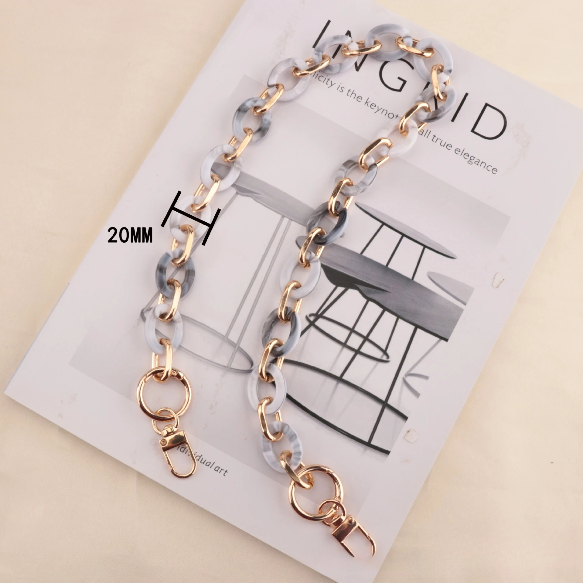 جديد الاكريليك حقيبة سلسلة المتخصصة تنوعا النمط الأجنبي حقيبة ساعي المألوف الرجعية التحول استبدال حقيبة سلسلة #4