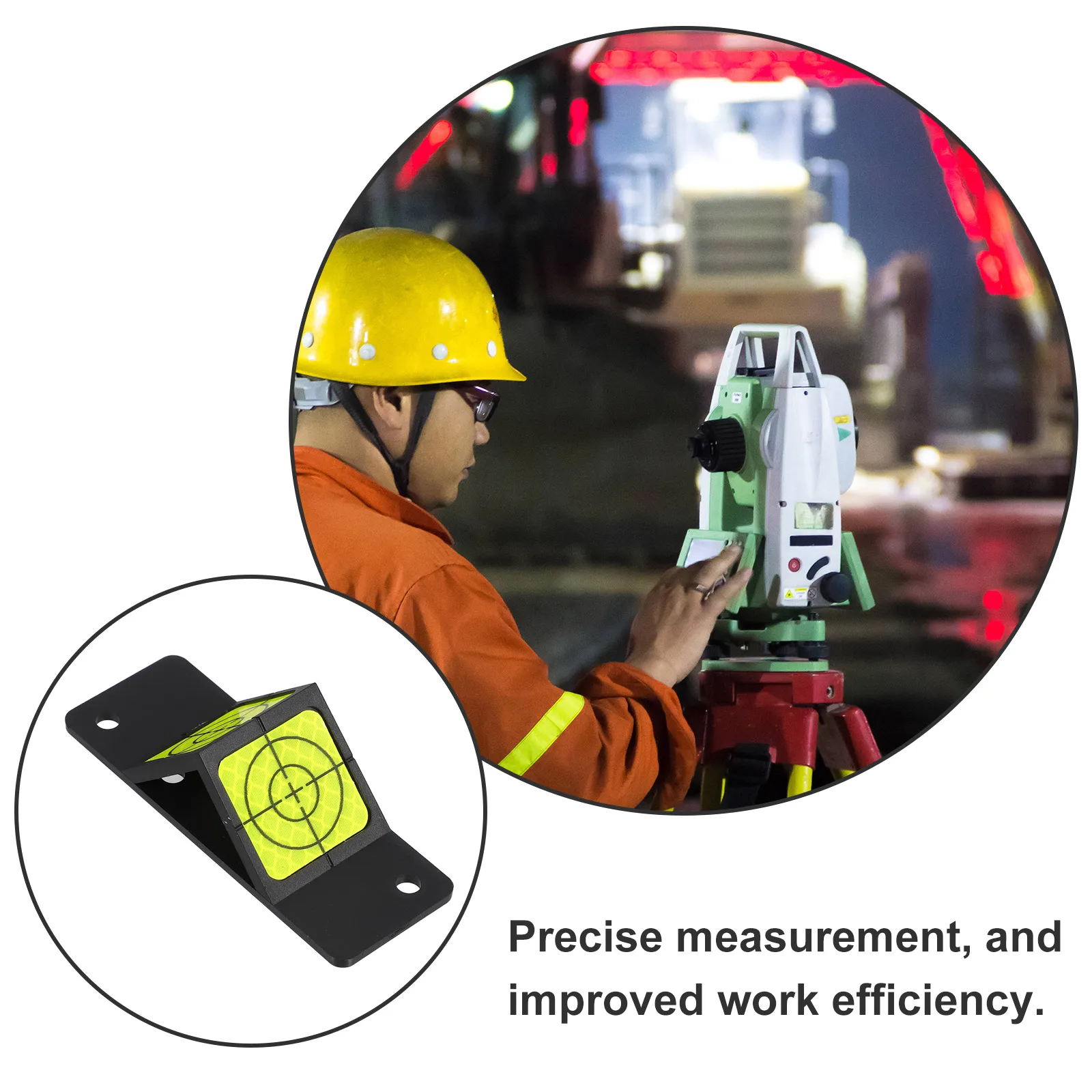 トータルステーション用ミニ反射プリズムプラスチック測量反射板ターゲット精密測定トンネル建設安全