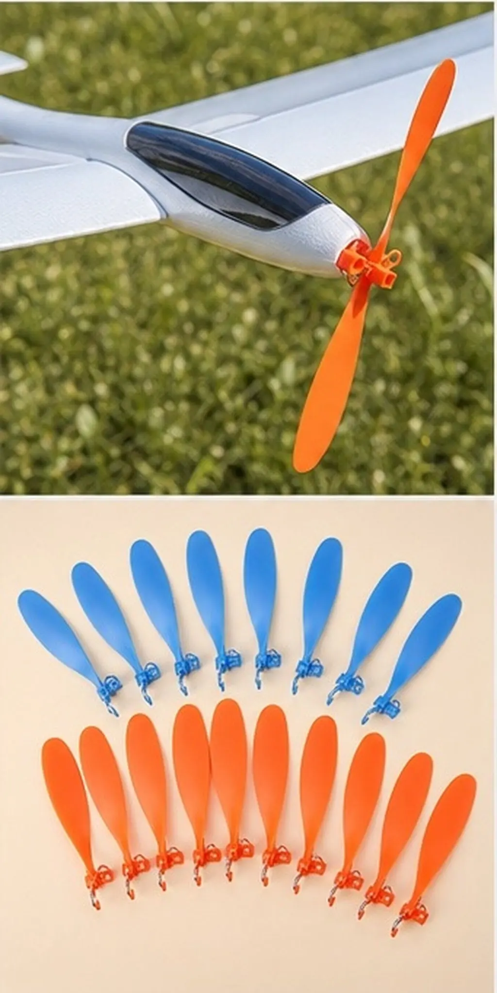 10Pcs Aircraft Propeller Blade Accessories Rubber Band Power System for Science Educational Gliders Helicopters DIY Projects