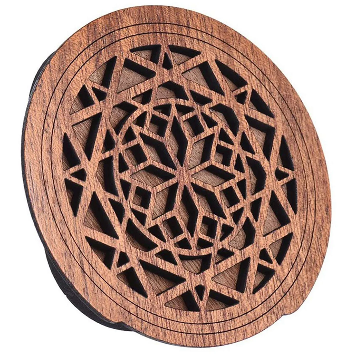BAAU 3X กีตาร์ไม้ Soundhole Sound Hole COVER BLOCK ข้อเสนอแนะบัฟเฟอร์ไม้มะฮอกกานีสําหรับ EQ กีตาร์อะคูสติกพื้นบ้าน,สไตล์ 1