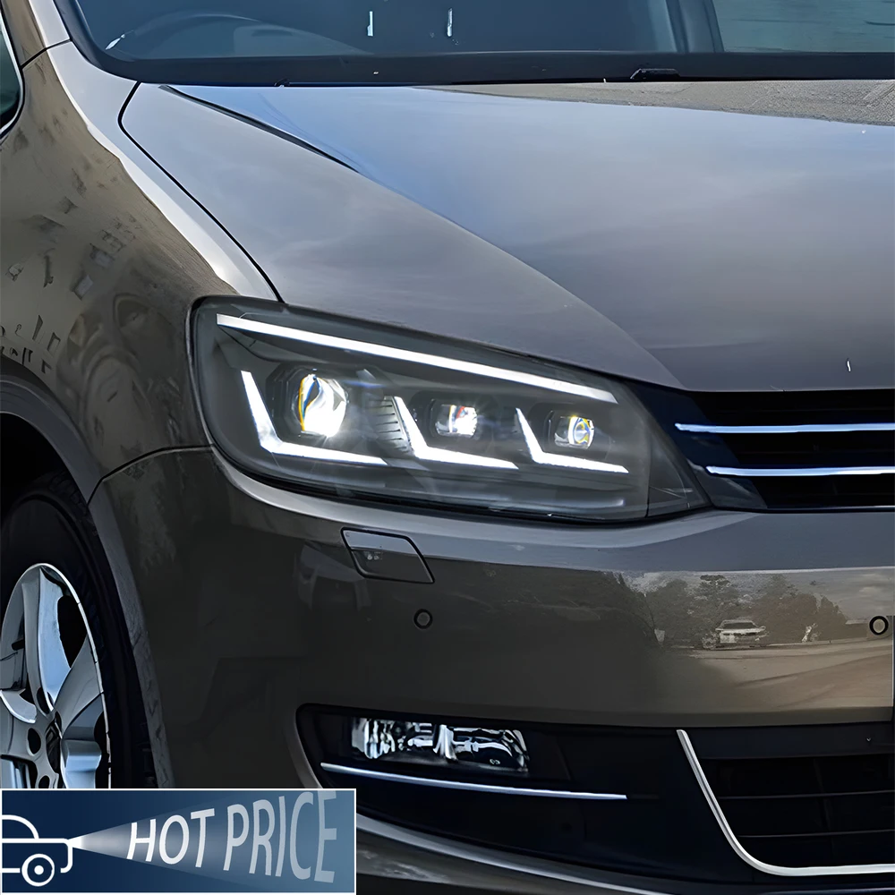 For Volkswagen Sharan 2012-2018 Front Headlights LED Car Headlight Assembly Upgrade New Projection Lens Tools and Accessories
