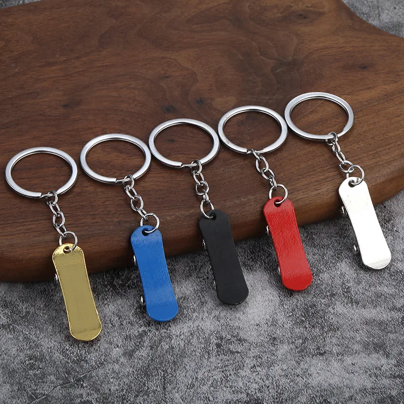 Metal Finger Skateboard Keychain, Activity Roller Skating Keychain