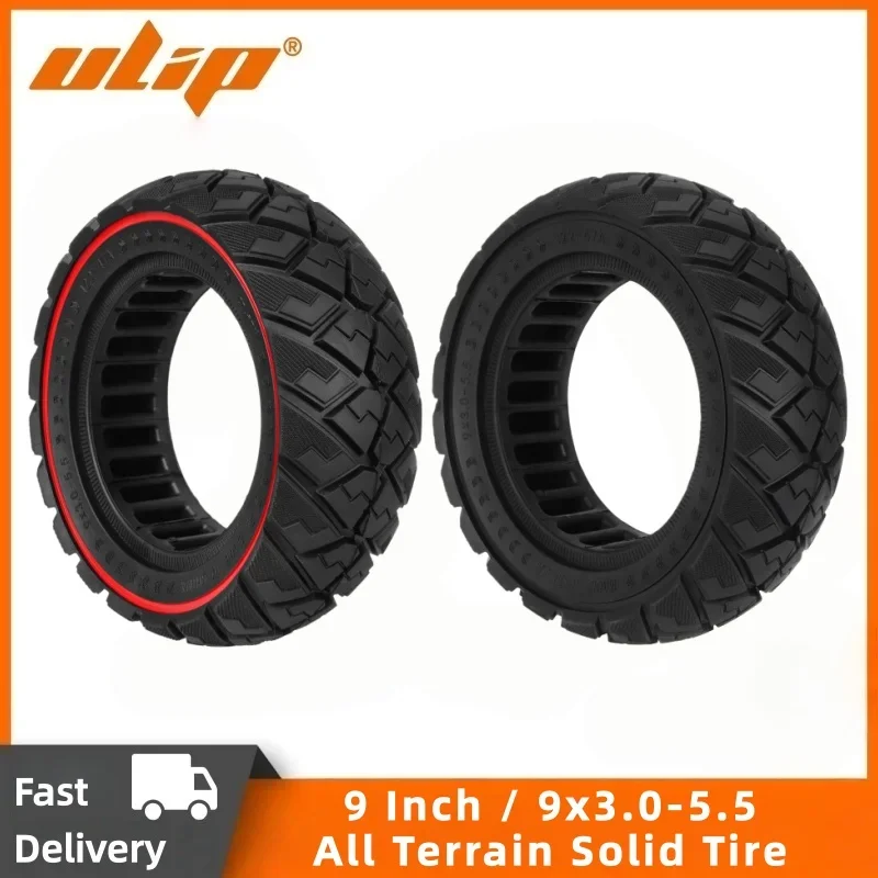 

Ulip 9*3.0-5.5 All Terrain Scooter Tire for New Kukirin G2 Pro 9 Inch Solid Tyre Replacement 9x3.0-5.5 Honeycomb Shock Tires