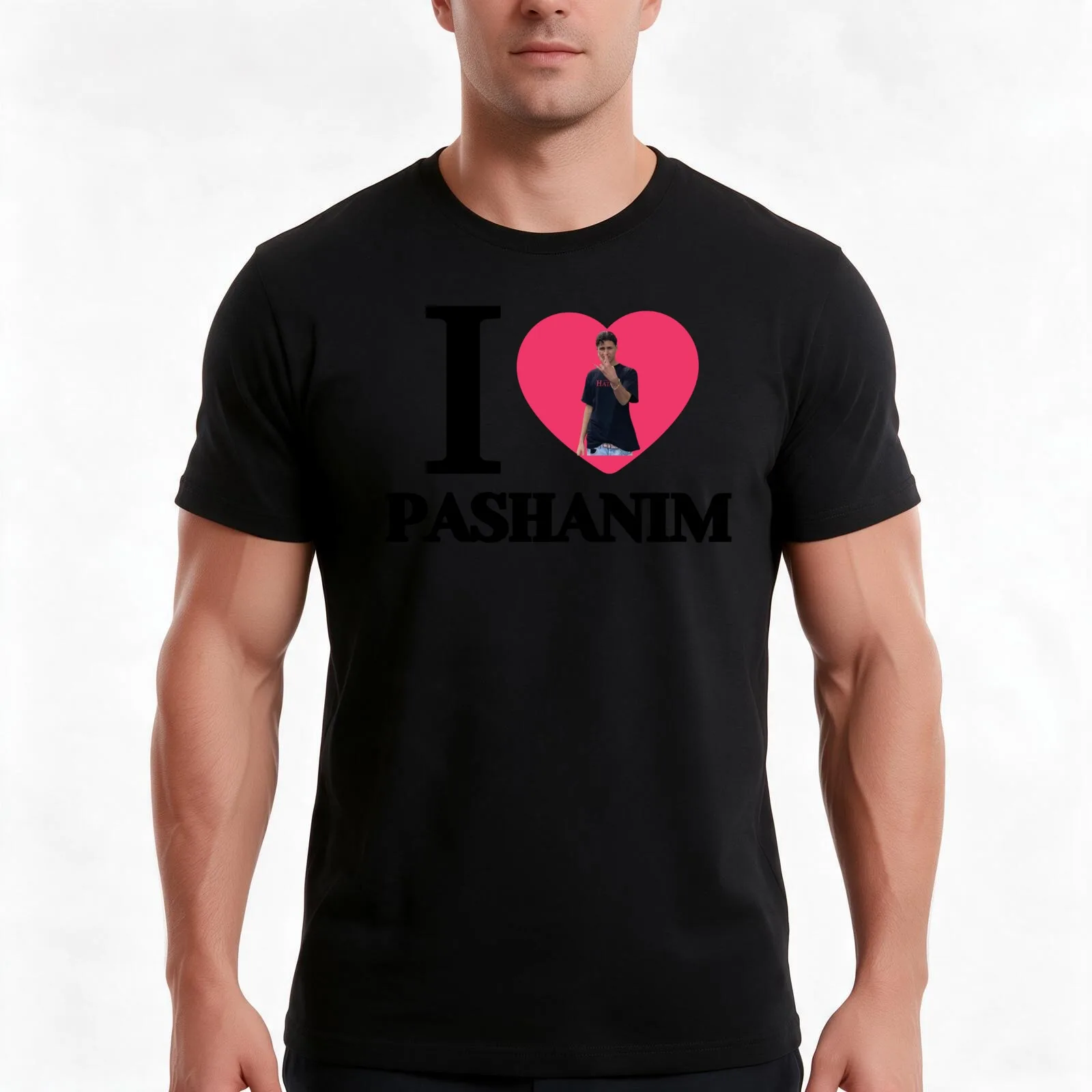 I LOVE PASHANIM SHIRT T-Shirt, Summer Casual Cotton Tee, Oversized Streetwear Tops, Vintage Graphic Print, Unisex Men Women