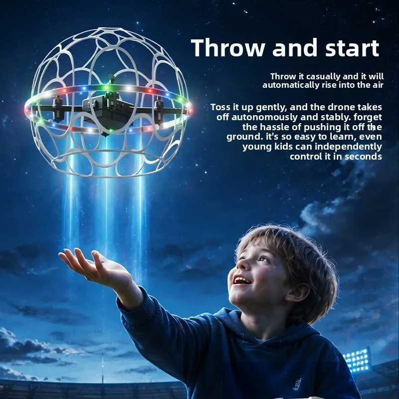 Extra Large Smart Hovering Big Diameter Brushless Motor Flying Ball Kids Educational Racing Soccer Drone Glowing Christmas Toy