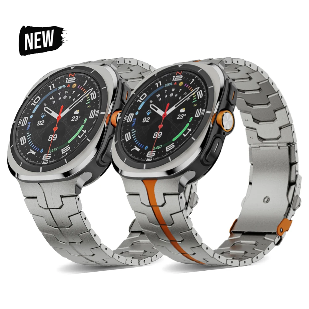 

NO Gap Stainless Steel Loop Strap for Samsung Galaxy Watch Ultra 47mm Luxury Bracelet Accessories for Galaxy Ultra 47mm Men Band
