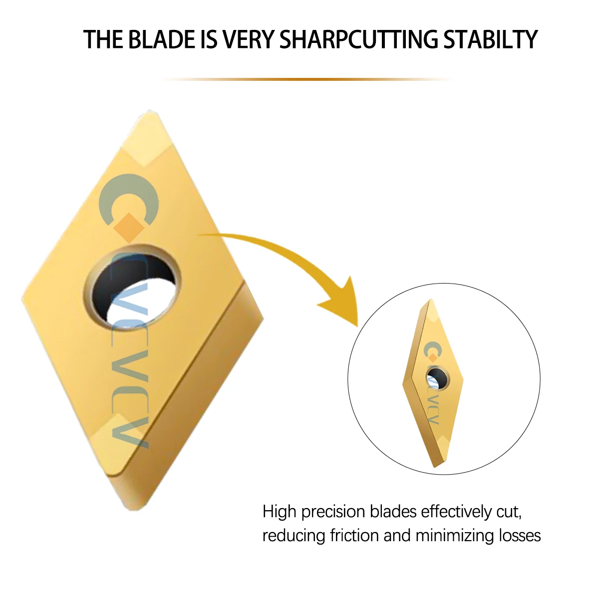 CBN Diamond Blade WNMG/CNMG/DNMG/VNMG/TNMG/Diamond Shaped Outer Circle High Hardness Quencheds Boron Nitride Hardmetal CNC Blade