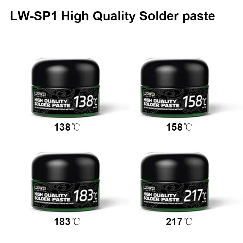 

LUOWEI LW-SP1 Lead-free High Quality Solder Paste for Mobile Phone Repair Strong Wettability Motherboard CPU Chip Welding Flux