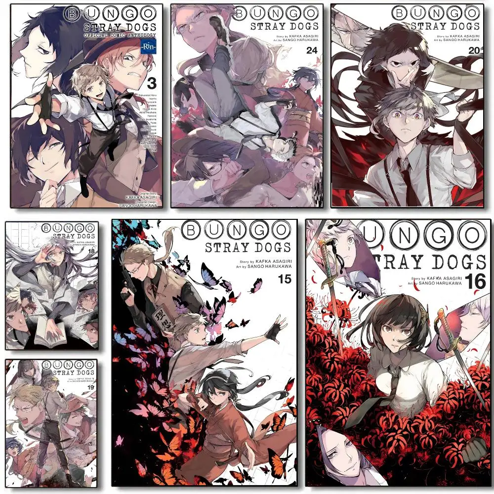Classic Anime B-Bungo Stray Dogs Poster HD Waterproof Aesthetic Wall For Home Decor Trendy Durable Easy To Apply Art