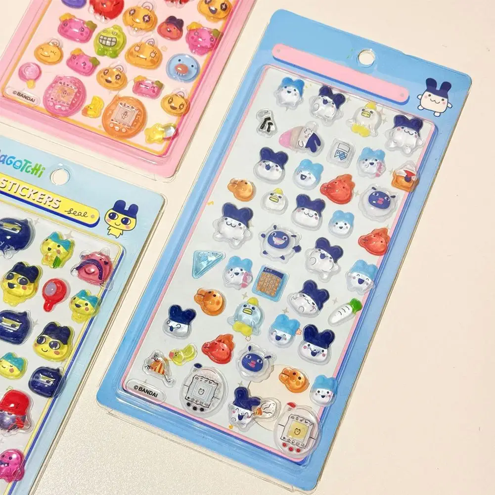 たまごっち用かわいいステッカー 3D DIY 電話ケース スクラップブック ノートパソコン デカール ボンボン ドロップシール ステッカー 漫画装飾 パーティーギフト