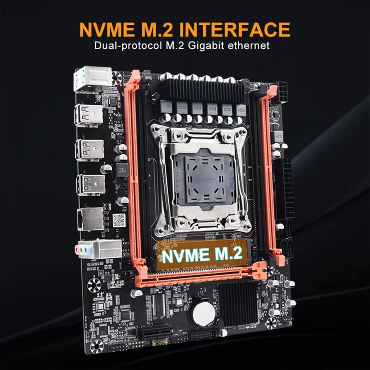 ATP-X99E Motherboard+E5 2676 V3 CPU+Thermal Grease Support 4XDDR4 RECC RAM PCIEX16 NVMe Gigabit LAN Card Desktop Motherboard