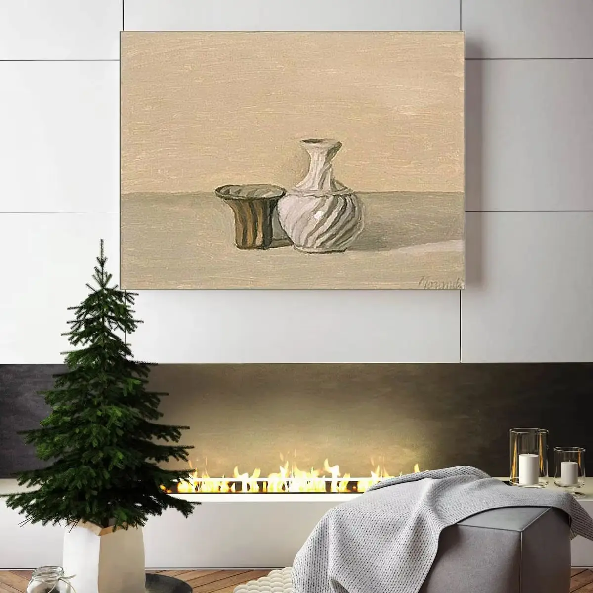 HandPainted Oil Painting Reproduction On Linen Canvas Natura Morta Still Life By Giorgio Morandi Muted Tone Wall Art Home GM018