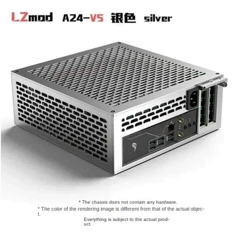 Single-display 1u Power Supply Itx Chassis Double-sided Chamfer Lzmod 5L Mini A24-V5 Dual-slot In Stock