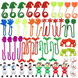 10pcs TPR Sticky Hand Toys Prank Sticky Glue Sticky Fingers Toys Elastic Telescopic Christmas Gift Party