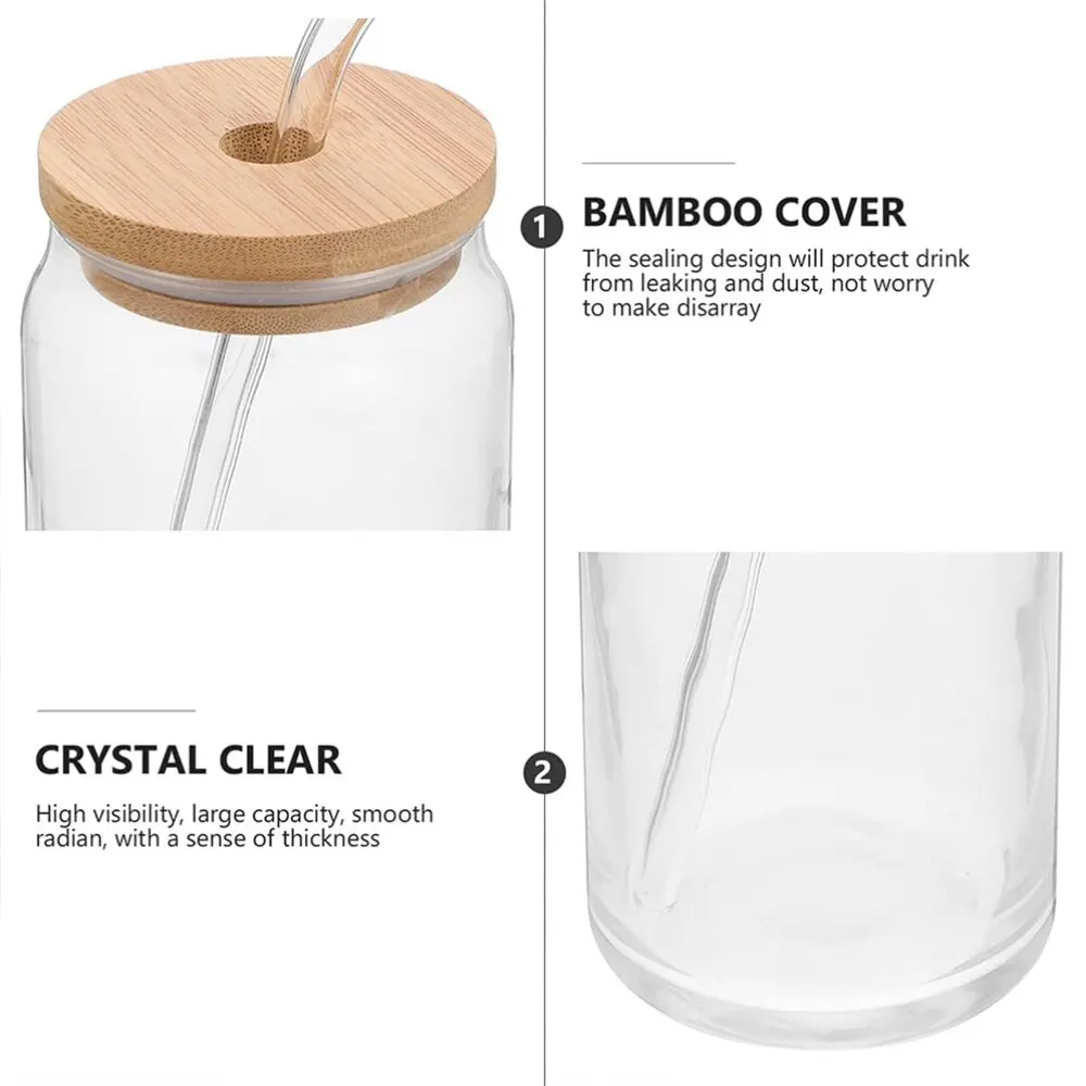 1 Pcs Available Mason Jars Coffee Mug with Straws Lids Iced Coffee Glasses Beverage Juice Cups for Cocktail Whiskey