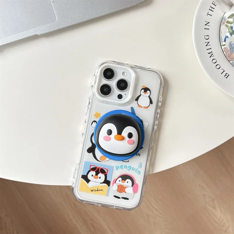 Magsafe Griptok 3D Uroczy Stojak na Telefon z Kreskówką, Bezprzewodowe Ładowanie, Składany Uchwyt dla Dziewczynki na iPhone'a