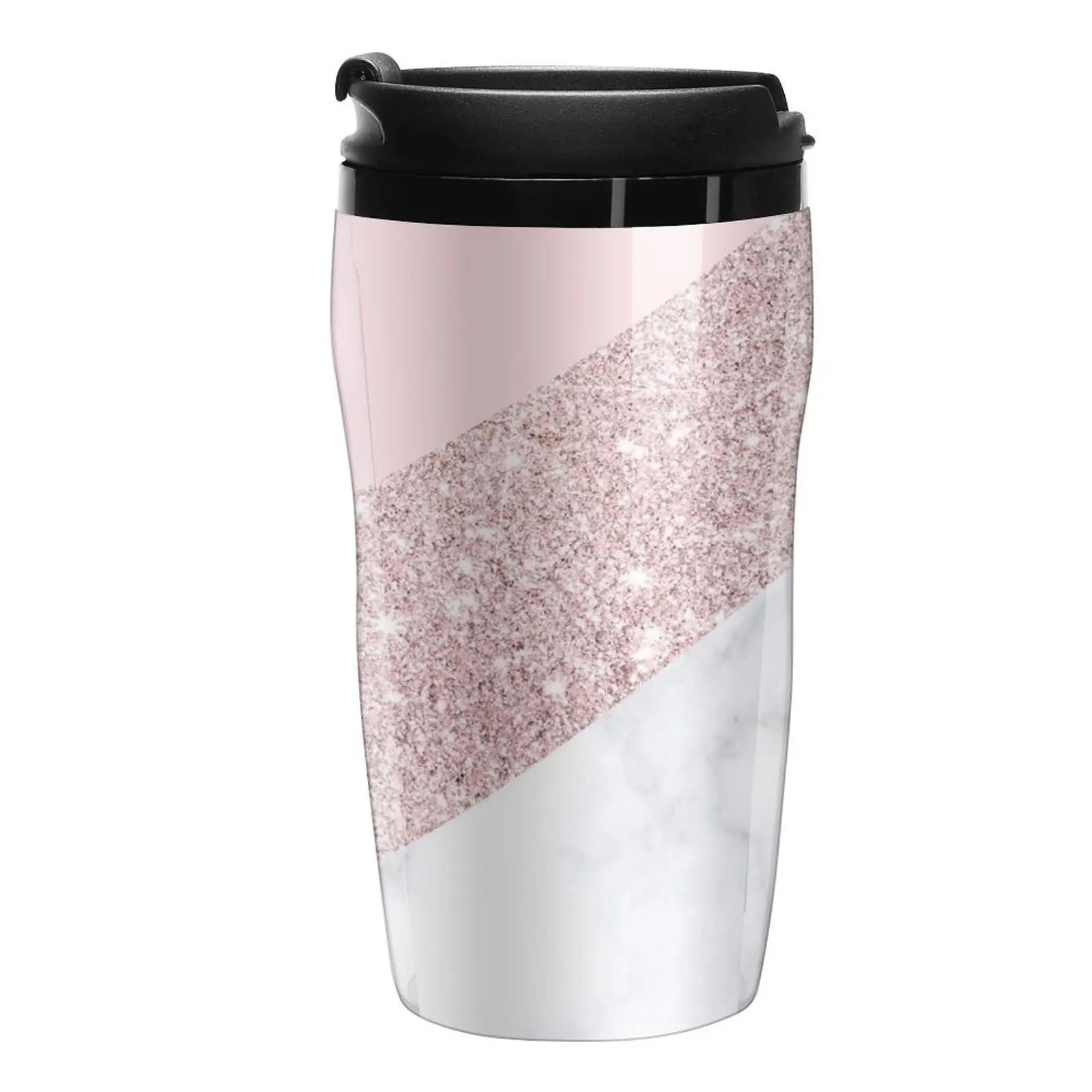 

Stylish white marble rose gold glitter pink Travel Coffee Mug Coffee Cups Set Coffee Accessories Game Coffee Cups Creative Cups
