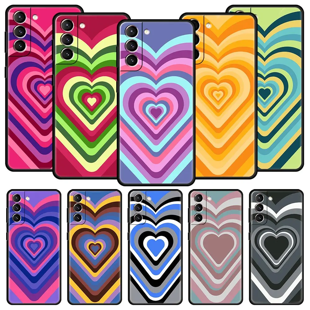 Phone Case For Samsung Galaxy S26 S25 FE S24 S23 S22 S21 Ultra S20 5G S10E Plus Protect Cover The eye color love Heart