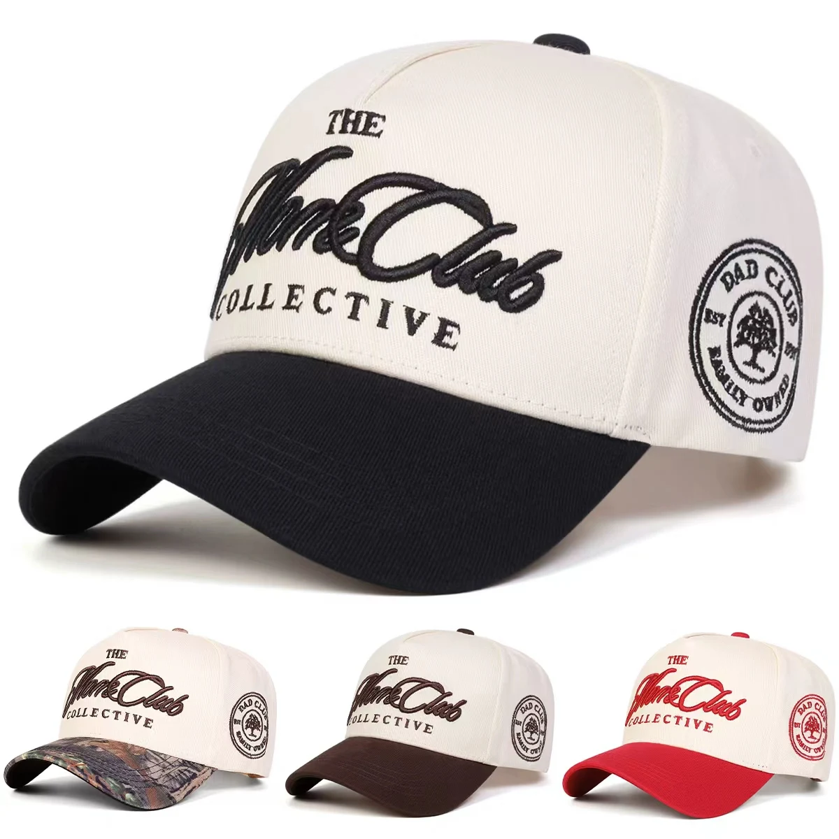 Unisex THE MARE CLUB COLLECTIVE Embroidery Baseball Caps Spring Autumn Outdoor Adjustable Casual Hats Sunscreen Hat Sports Cap