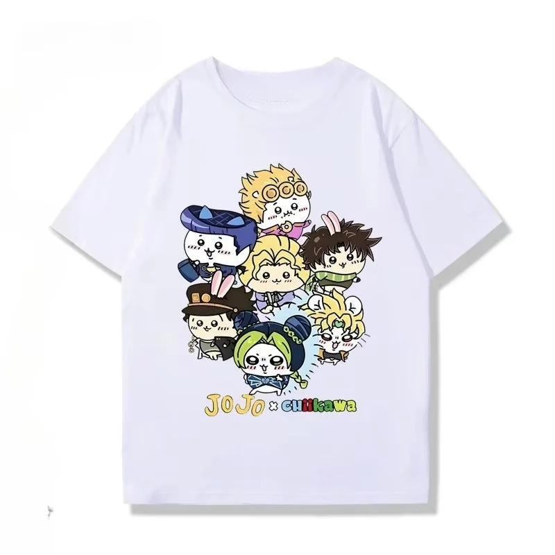 New 2026/272026 Chiikawa Usaqi Joint JOJO Parent Child Pure T-shirt Comfortable, Breathable, High Quality Ins Y2k