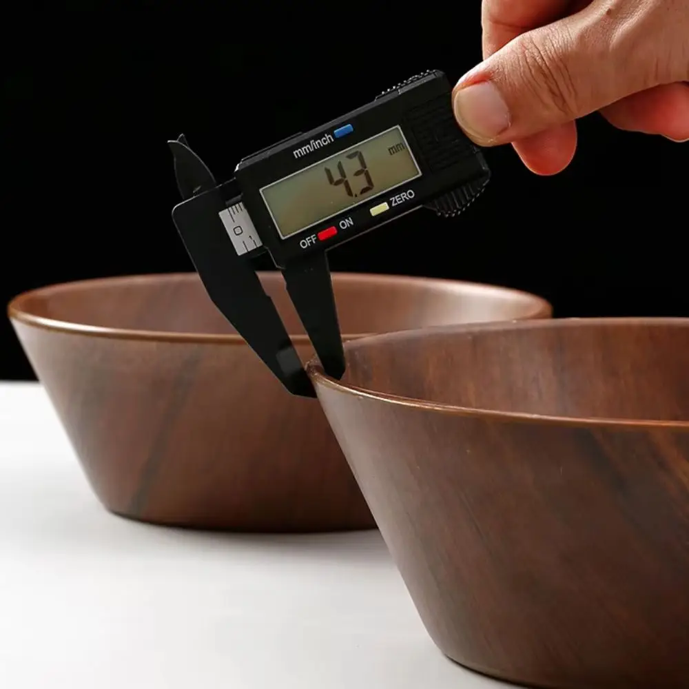 Household Melamine Wood Grain Ramen Bowl Japanese Deepened Rice Bowl Simulation Large Capacity Salad Mixing Basin Restaurant