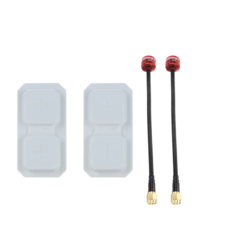 N93R 2PCS RANGE PLUS 2X 5.8G Directional Dual-Unit Antenna +Cherry2nd Gen Antenna LHCP SMA 11Dbi For RC FPV Drone Parts