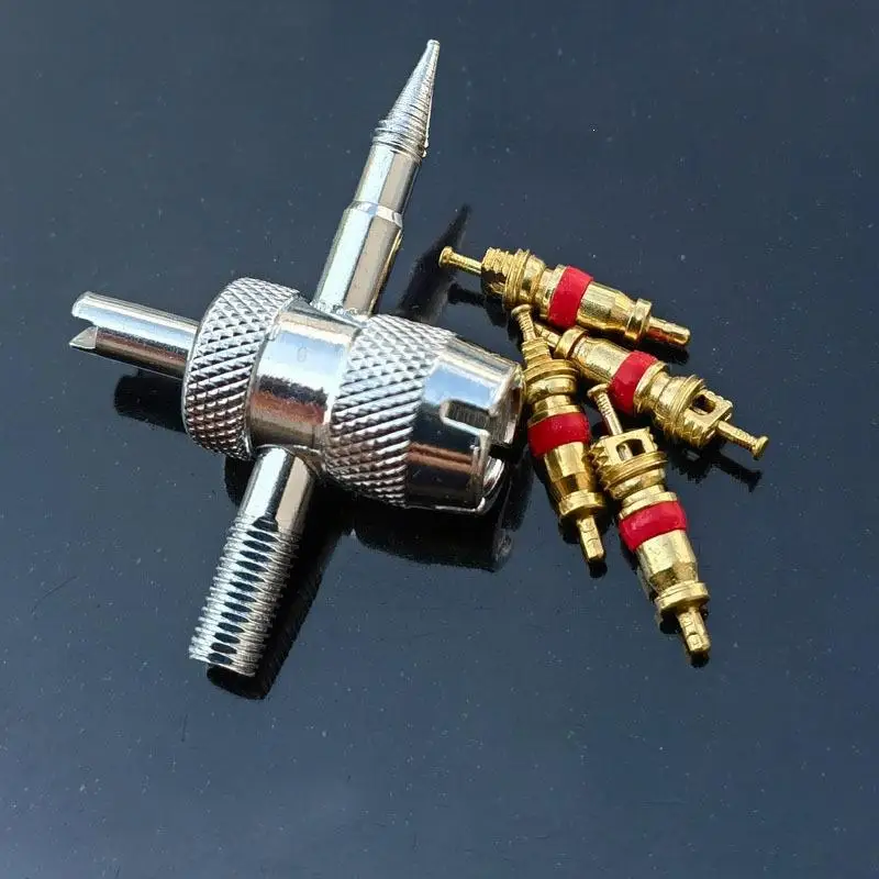 NEW Tire Valve Core Remover Installer Portable Tool Set Valve Cores Spare Part For Motorcycle Car Bicycle Automobile Tyre Repair