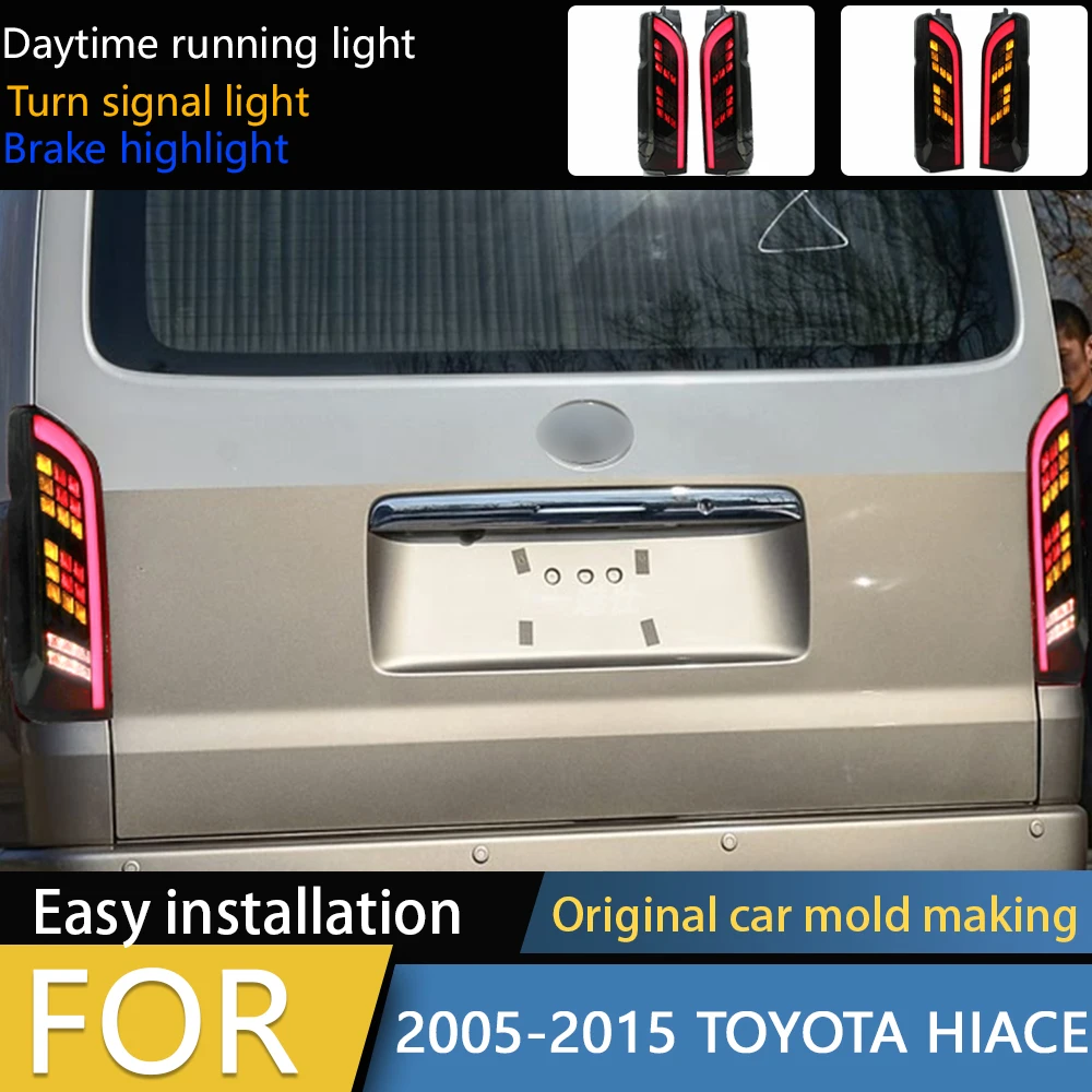 

LED Tail Light Lamp for Hiace 2005-2015Dynamic Indicator Rear Brake Light Taillight for Hiacecustom