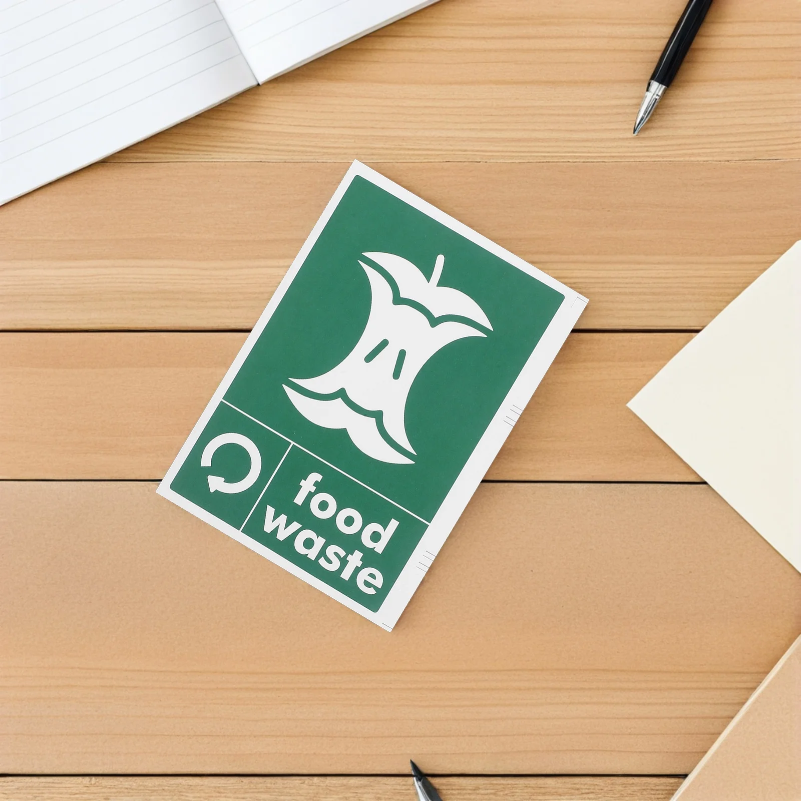 10 stuks milieuvriendelijke stickers: zelfklevende recyclingstickers voor vuilnisbakken vuilnisclassificatie voedselafvalpatronen gemakkelijk