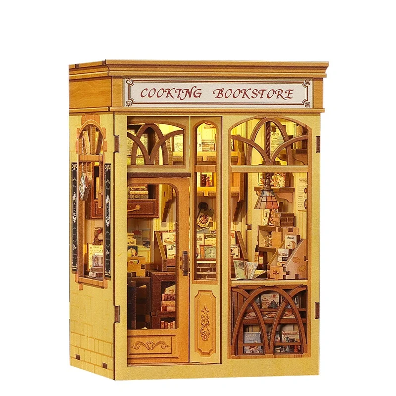 

CuteBee 2025 New Product BJAA202 Diy Book Nook Kit 3d Wooden Puzzle Book Nook Miniature Book Nook 3d Puzzle Miniature House Kit