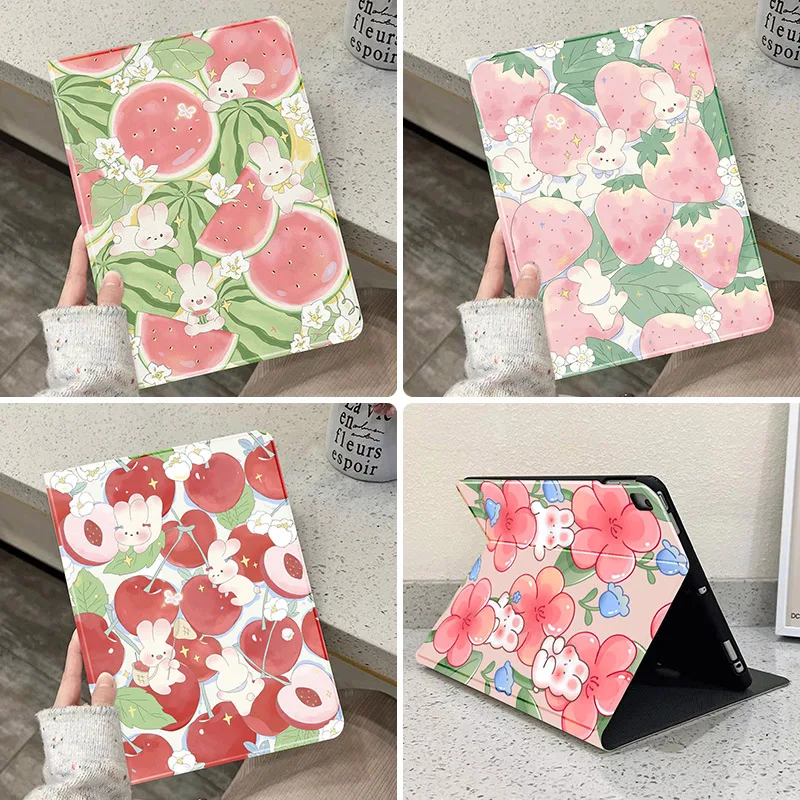 

With Pencil Holder Cover for Ipad 10th Generation Case Pro 11 2nd 3rd 4th IPad Air 6 11 2024 Tablet Cover for 10.2 7th 8th 9th