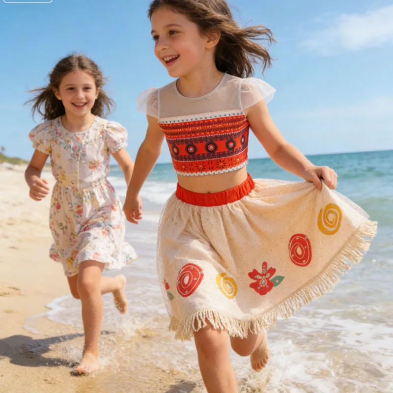 

2026 Summer Princess Dress Up For Girls Ocean Adventure Costumes Holiday Causal Outfit Carnival Cosplay Dresses Birthday Gift