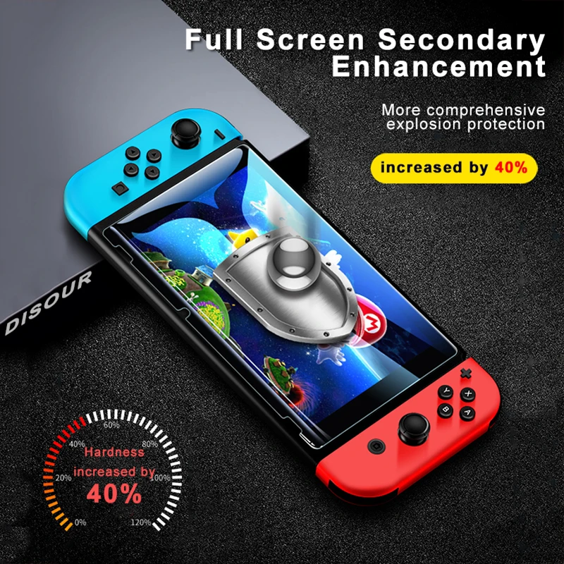 Película protectora de pantalla para Nintendo Switch, vidrio templado 9D HD, 3 piezas, 9H, NS Lite, Oled