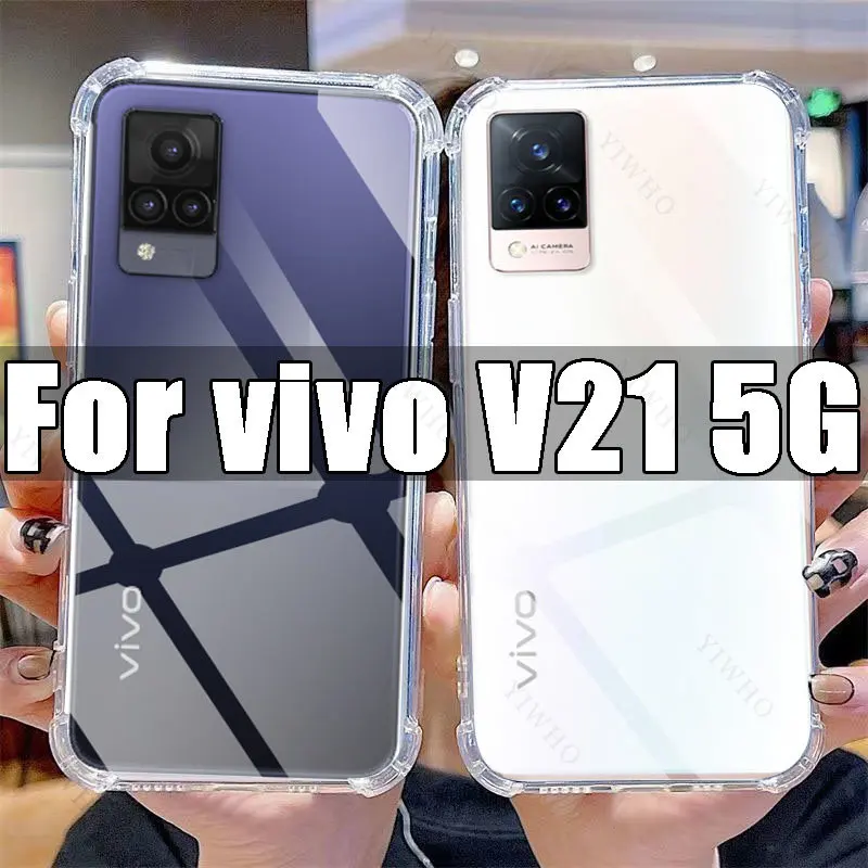 Clear Phone Case for Vivo V21 5G TPU Transparent Case for Vivo V 21 for Vivov21 6.44