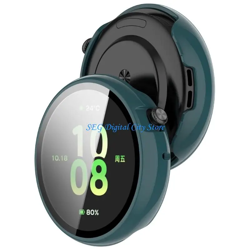 

U75B Case For Watch Fit 44mm Waterproof PC Cover Watch Screen Protectors Bumper