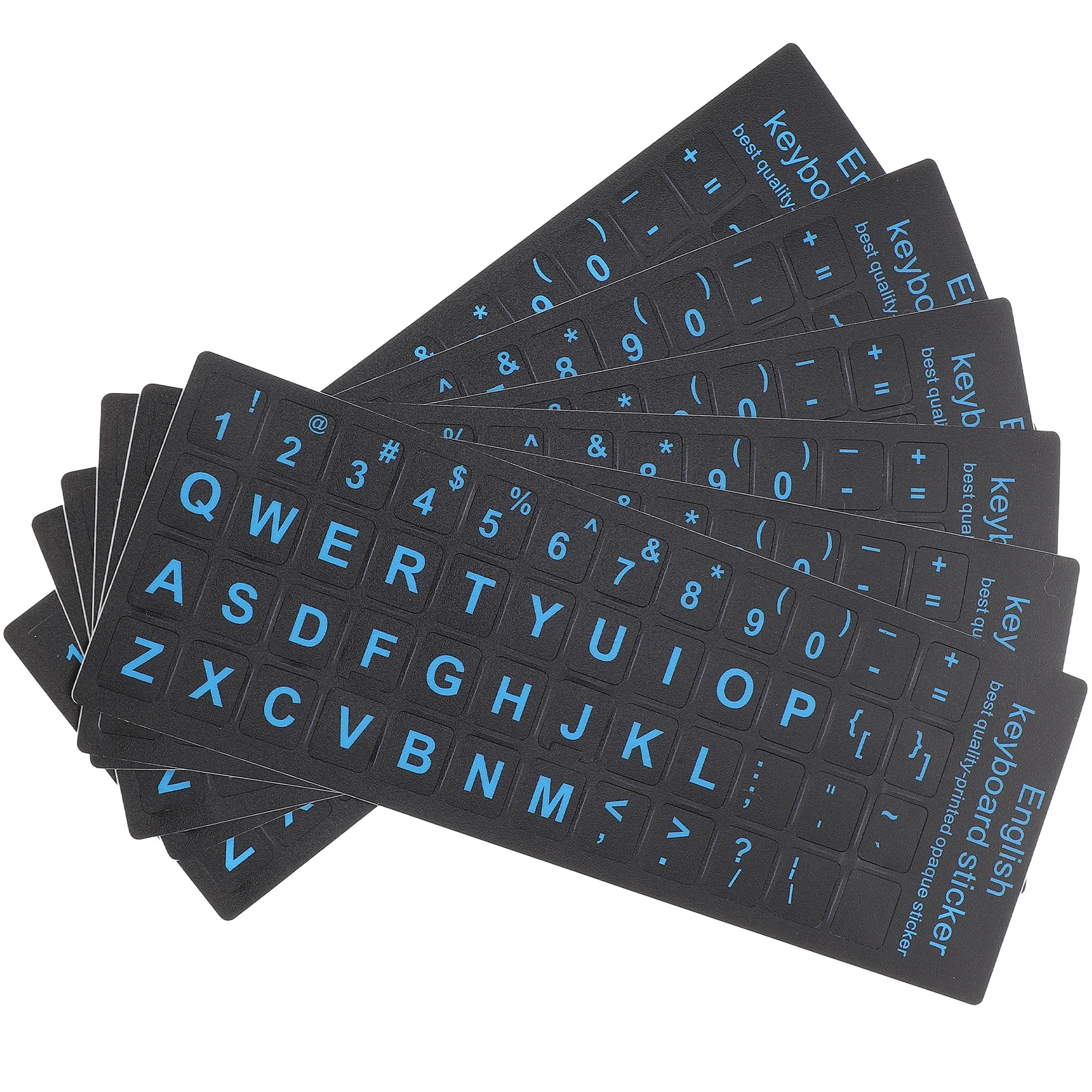 

6 Pcs Computer Keyboard Stickers Letter Replacement Skin Decals Pvc Material Labels