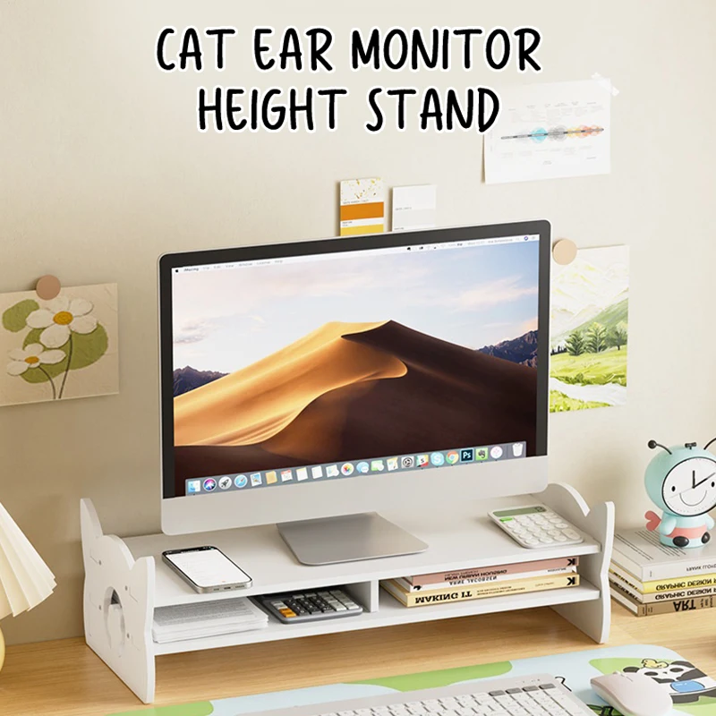 

Premium Stand Rack for Monitors, Ergonomic Desktop Holder, Reduce Neck Strain in Gaming & Office