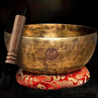 Nepal Full Moon Singing Bowl Mallet Cushion Sound Bowl Set Copper Music Therapy Sontherapy Sound Healing Meditation Instrument
