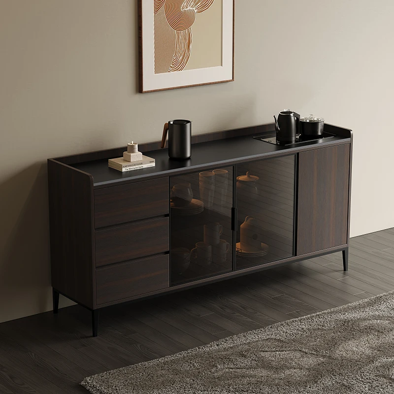 side cabinet tea bar machine integrated living room against the wall household smart kettle smoked wine cabinet
