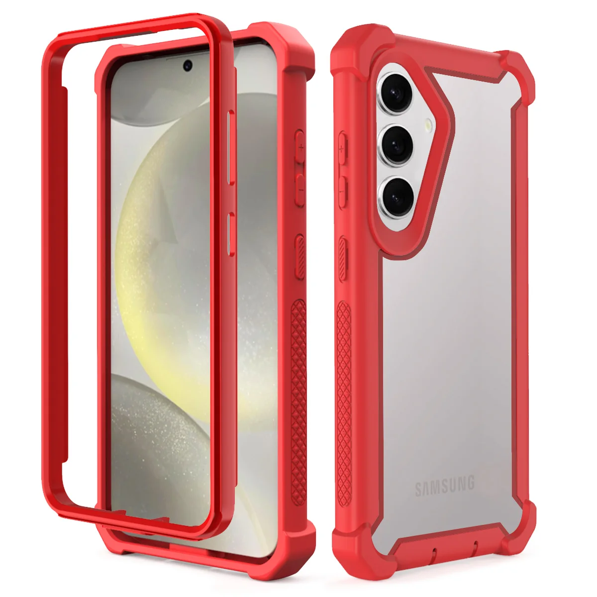 Luxury Clear Shockproof Dual Layer Phone Case For Samsung Galaxy A56 A36 A16 A06 A55 A35 A54 A15 A24 4G 5G Protective Cover