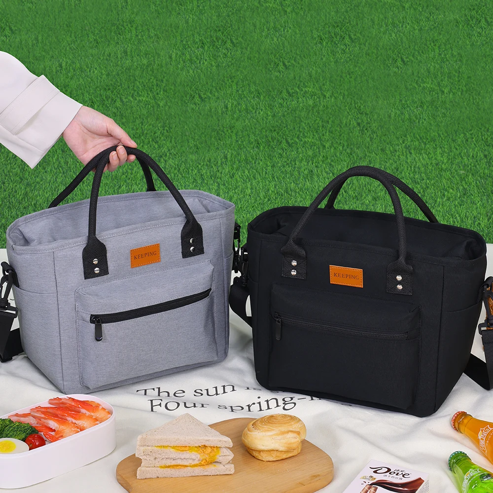 Изолированная сумка для обеда большой емкости, герметичная охлаждаемая сумка-тоут, сумка для обеда, еда, бенто-холодильник, термоконтейнер для хранения